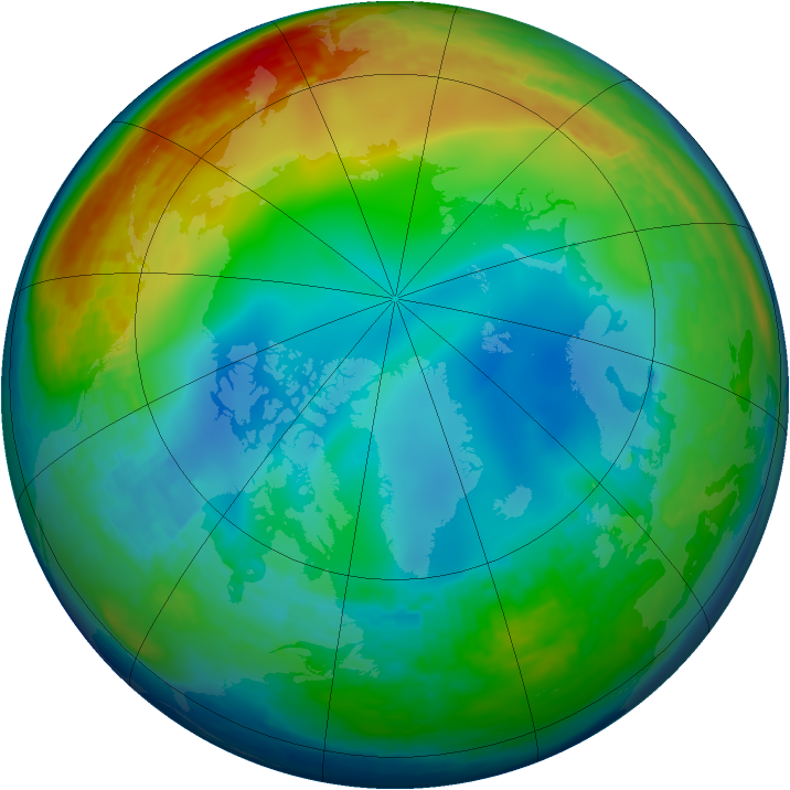 Arctic ozone map for 13 December 2002